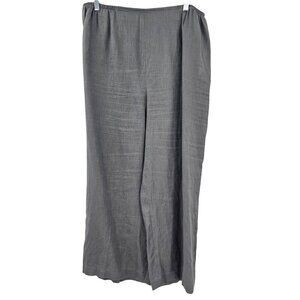Caroline Rose Wide Leg Crop Pants Gray Women’s Size XL Lagenlook Hippie Beach